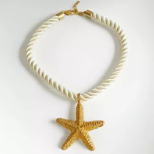 16" Zara Meer-Thema Seestern Anhänger Halskette Retro Frauen Party Urlaub Schmuck - Bild 1 von 4