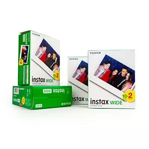 4x Fujifilm Instax Wide Doppelpack ISO 800 3x20 Blatt Film 210 Sofortbildfilm - Picture 1 of 6