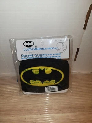 Bioworld DC BATMAN Face Mask Cover Unisex for Adults NEW NIP Sealed Cloth Mask - Image 1 of 4