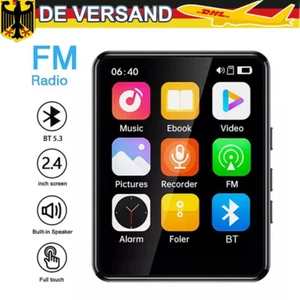 Reproductor de música/vídeo MP3 MP4 2,4 Bluetooth5.2 con 32 GB de sonido HiFi, radio, 3,5 mm - Imagen 1 de 12