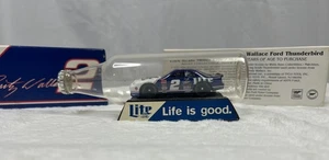 1997 Matchbox #2 Rusty Wallace Ford Thunderbird Miller Lite Glass Bottle, 1/64 - Picture 1 of 10