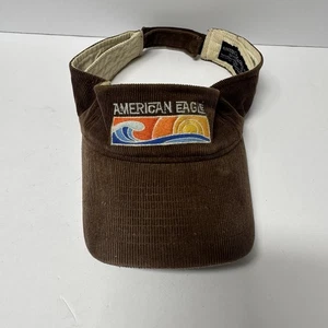 Vintage American Eagle Outfitters Cord braun Strand Vibe Surf Wellenszene Schirmmütze - Bild 1 von 5