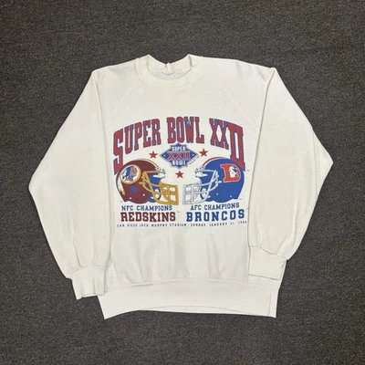 Vintage 80s Washington Redskins Super Bowl Crewneck Sweatshirt XXII 22 SZ Medium - Image 1 of 4