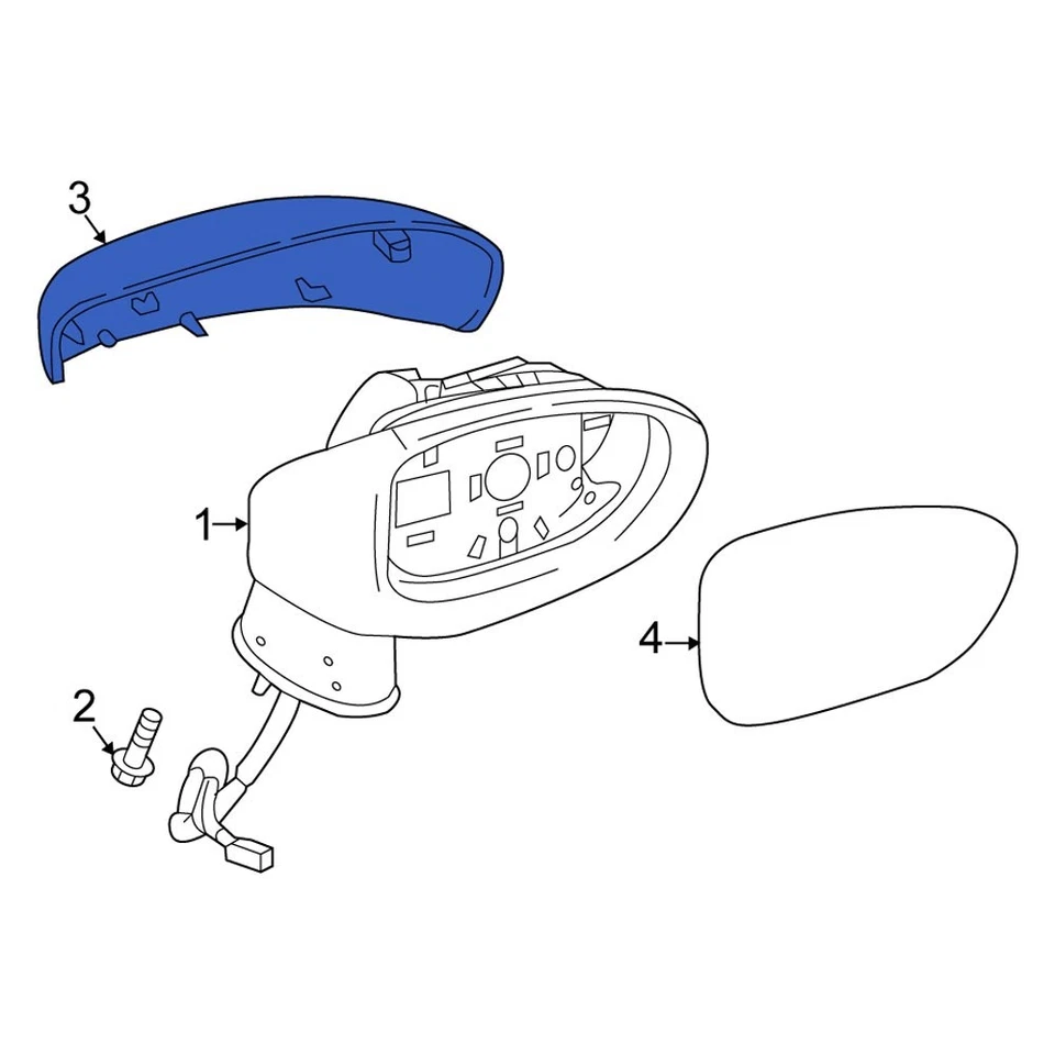 For Fiat 124 Spider 2017-2020 Fiat 68339311AA Front Left Door Mirror Cover Foto 1 de 1