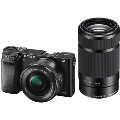 Sony Alpha a6000 Mirrorless Digital Camera w/ 16-50mm and 55-210mm Power Zoom - Image 1 of 4