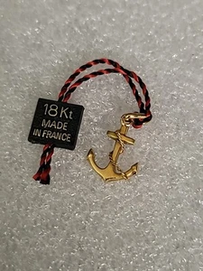 COLGANTE ANCLA ORO AMARILLO 18K HECHO EN FRANCIA - Imagen 1 de 8
