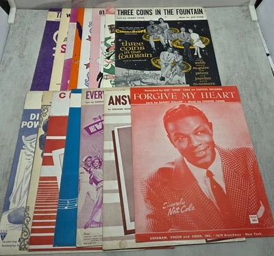 Lote de partituras de colección (15) musicales de piano de Big Band éxitos de canciones de Broadway Foto 1 de 4