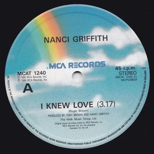 Nanci Griffith - I Knew Love, 12", (Vinyl) - Picture 1 of 1