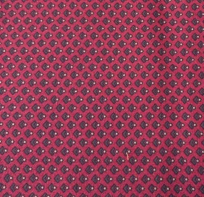 Red & Black Vintage Pattern Cotton Fabric 9"x44" Geometric Retro Design - Image 1 of 4