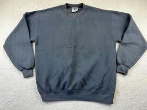 Lee Mens Sweatshirt Medium Gray Blue Vintage Blank Heavyweight Crewneck Faded - Picture 1 of 7
