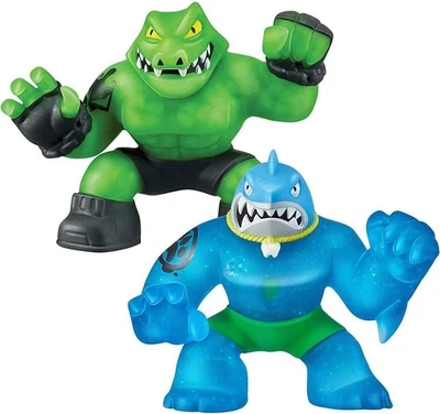 Paquete de figuras de batalla Heroes of Goo Jit Zu Golden Blazagon vs Rock Jaw Foto 1 de 4