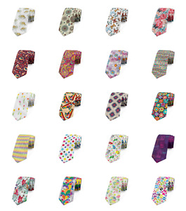 Ambesonne Colorful Element Modern Silky Feel Satin Men's Tie
