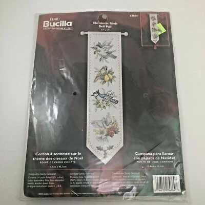 Bucilla - Kit # 84864 - Christmas Birds Bell Pull - Counted Cross Stitch  - Image 1 of 4
