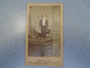 ADMIRAL DOT CDV CARTE DE VISITE 19th CENTURY PT BARNUM FAMOUS MIDGET 13 YEAR OLD - Picture 1 of 2