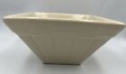 Longaberger Woven Traditions Ivory Square Bowl 4"x4" Contour Flared
