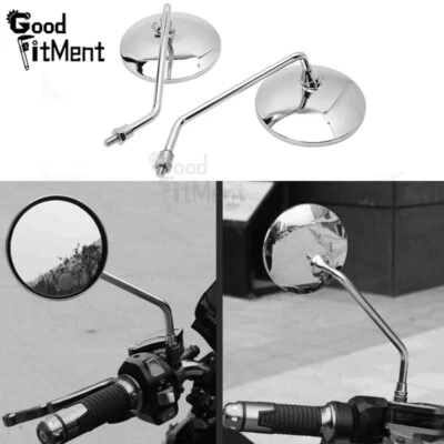 Motorcycle Rearview Mirrors Chrome For Honda CL90 CT90 CB100 CL100 CL125/CB125 - Image 1 of 4