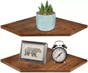 Corner Shelf Wall Mount, Set of 2 Floating Corner Shelf Organizer for TV Accesso - Picture 1 of 12