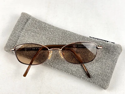 Vintage Anne Klein Aro de Fio Completo Óculos Armações Apenas Peepers Snap Close Case - Imagem 1 de 4