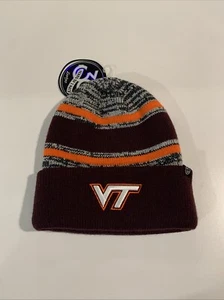 Virginia Tech Hokies Gobblers Beanie Winter Knit Ski Hat Zephyr Brand New - Picture 1 of 7