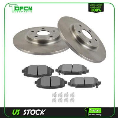 Rear Brake Rotors Metallic Pads Kit For Dodge Journey 2012-2016 2017 2018 Solid - Изображение 1 из 4