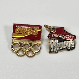 Coca-Cola Coke “Official Olympic Pin” Wendy's Urgency - Lapel Hat Pin - Picture 1 of 5