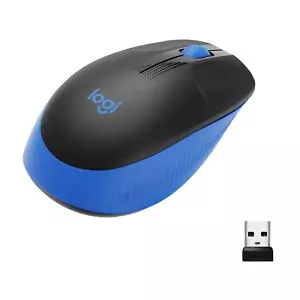 Logitech M190 Wireless Mouse Full Size Comfort Curve Design 1000Dpi Blue - Picture 1 of 6