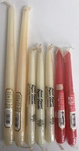 Candle-lite Taper Candle Stick Lot Of 7 Red & White 8"-12" Made In USA - Picture 1 of 14