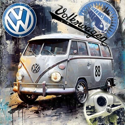 Fine Art Giclée Druck "Bulli T1", limitiert, mit Zertfikat - Bild 1 von 4