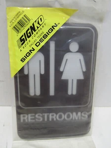 Neu im Karton alte Alpine Industries selbstklebende Blindenschrift Badezimmer HERREN-DAMEN Toilette - Bild 1 von 1