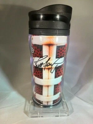 Taza de café de viaje Brett Favre 4 Hope Whirley Drink Works Green Bay Packers CEFCO Foto 1 de 4