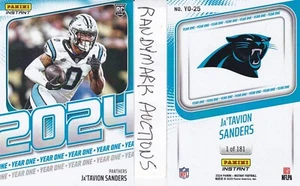 Ja'Tavion Sanders CAROLINA PANTHERS 2024 PANINI INSTANTÁNEO AÑO UNO YO-25 x/181 RC - Imagen 1 de 1
