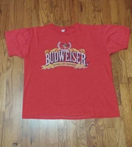 Camiseta DELGADA Budweiser 1988 ROJA XL DE COLECCIÓN REAL - Imagen 1 de 6