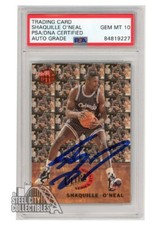 Shaquille O'Neal 1992-93 Ultra All Rookie Series Autograph RC Card #7 PSA/DNA 10