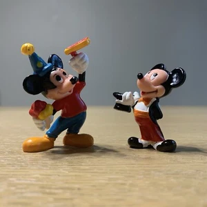 1980’s Applause Vintage Mickey Mouse PVC Figures - Ice Cream Man & Magician - Picture 1 of 5
