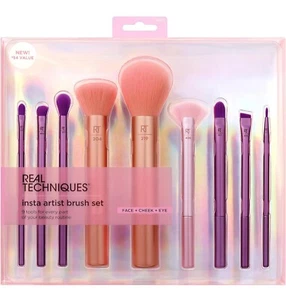 Real Techniques Insta Artist Brush Kit, Face, Cheek & Eye Brush 9 Piece Gift Set - Picture 1 of 4