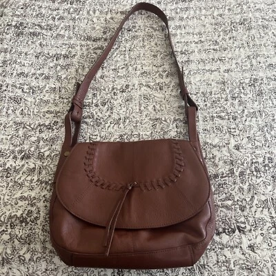 Lucky Brand Brown Boho Fold Over  Crossbody Purse. - Image 1 of 4