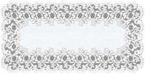 Mesa Corredor Rectangular Encaje Blanco Superposición 60x120 cm (24"" x 47") Regalo de Navidad - Imagen 1 de 1