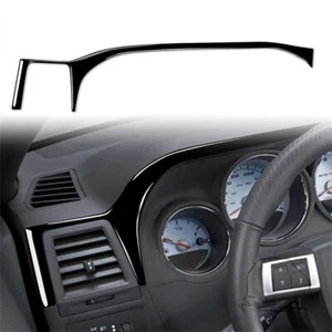 For Dodge Challenger 2008-2014 Piano Black Driver Console Dashboard Cover Trim - Foto 1 di 10