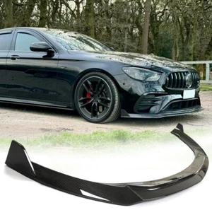 For Mercedes Benz W213 E450 E53 2020UP REAL CARBON Front Bumper Lip Spoiler - Picture 1 of 14