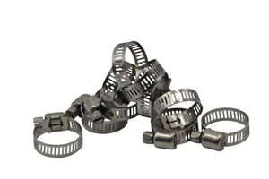 10 Piece 304 Stainless Steel 12-23mm Worm Drive Hose Clamp - Picture 1 of 5