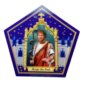 Universal Studios Harry Potter Herpo the Foul Wizard Chocolate Frog Card - Picture 1 of 6