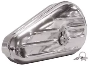 Chrome Ribbed Swing Arm Tool Box For Harley Chopper Custom 64207-89A 26211 - Foto 1 di 1