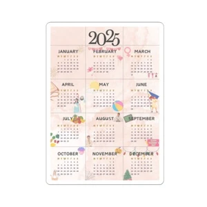 Pegatina para portátil calendario 2025, pegatina para planificador, pegatina para álbum de recortes, linda pegatina - Imagen 1 de 10