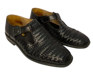 Tolo Italiano 9.5 Hombre Vestido/Informal Zapatos de Cuero Negros 9.5M. Para REPARACIÓN/RENOVACIÓN - Imagen 1 de 12