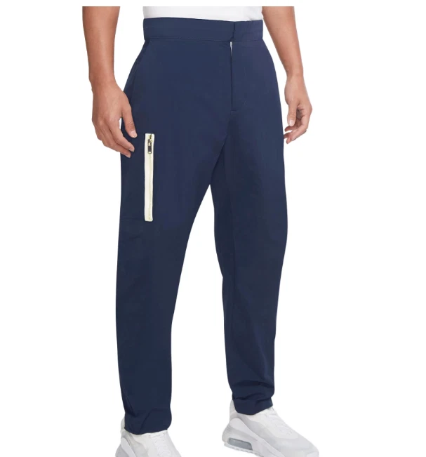 Nike Sportswear Style Essentials Mens 34 Blue Woven Cargo Pants Zip Pockets