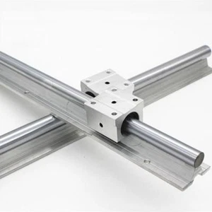 2X SBR20 250mm LINEAR RAIL20MM fully suppoeted SHAFT ROD + 4 SBR20UU Block - Picture 1 of 2