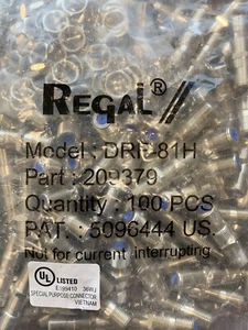 100 X New Regal F81 BARREL SPLICE COAX CABLE Female Connectors w/ Washer & Nut - Picture 1 of 7