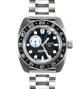 Reloj Vostok Amphibia 17037B GMT Batman Automático Vendedor de EE. UU. - Imagen 1 de 11