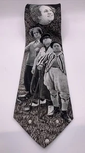 Ralph Marlin “Golfing Stooges” 1995 Black And White 100% Polyester - Picture 1 of 8