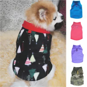 Warme Fleece-Hundeweste Pullover Mantel Winterkleidung Kleine Haustierjacke = ψ - Bild 1 von 21